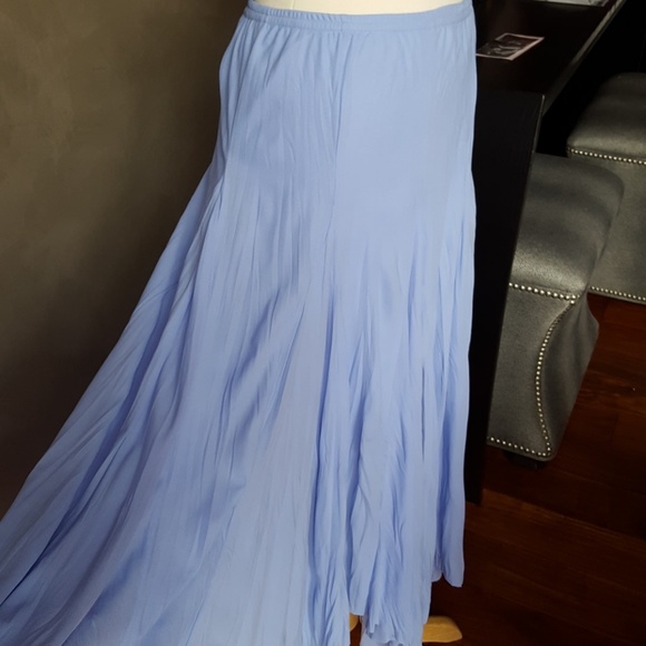 Powder Blue Fairy MidiMaxi Hankerchief Ankle Skirt - Picture 1 of 6